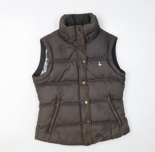 Jack Wills Women's Brown Puffer Waistcoat UK 8