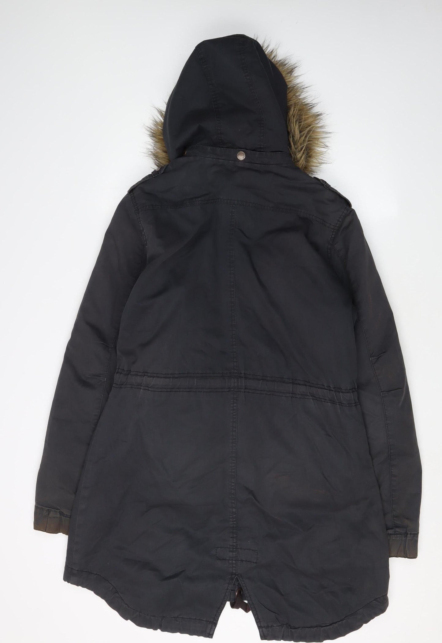 Fat Face Women's Black Parka Coat Size 12