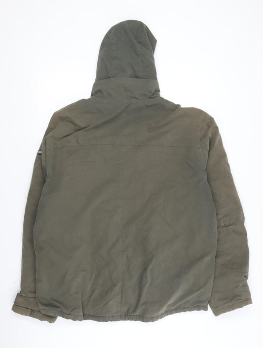 Kickers Men's Green Parka Jacket Medium Hooded