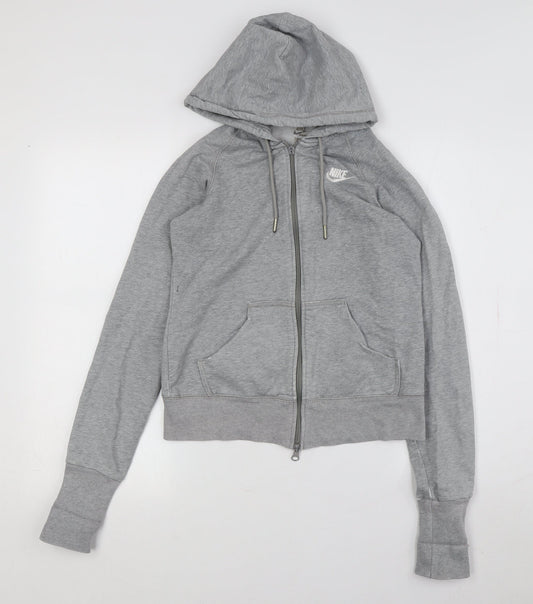 Nike Women's Grey Full Zip Hoodie Medium