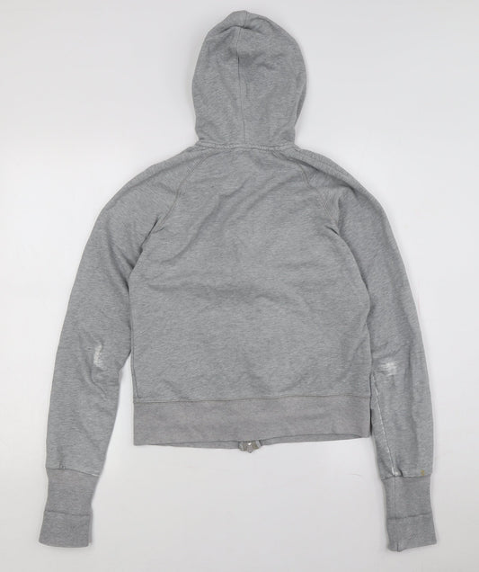Nike Women's Grey Full Zip Hoodie Medium