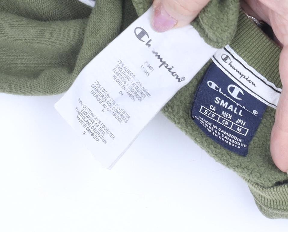Champion Men's Green Pullover Sweatshirt S