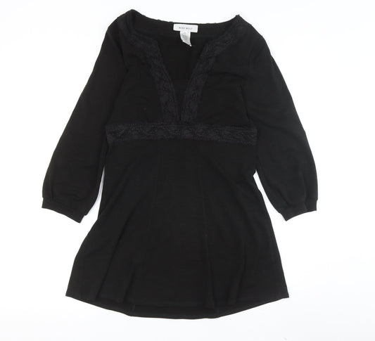 Nine West Women's Black V-Neck Knit Top XS