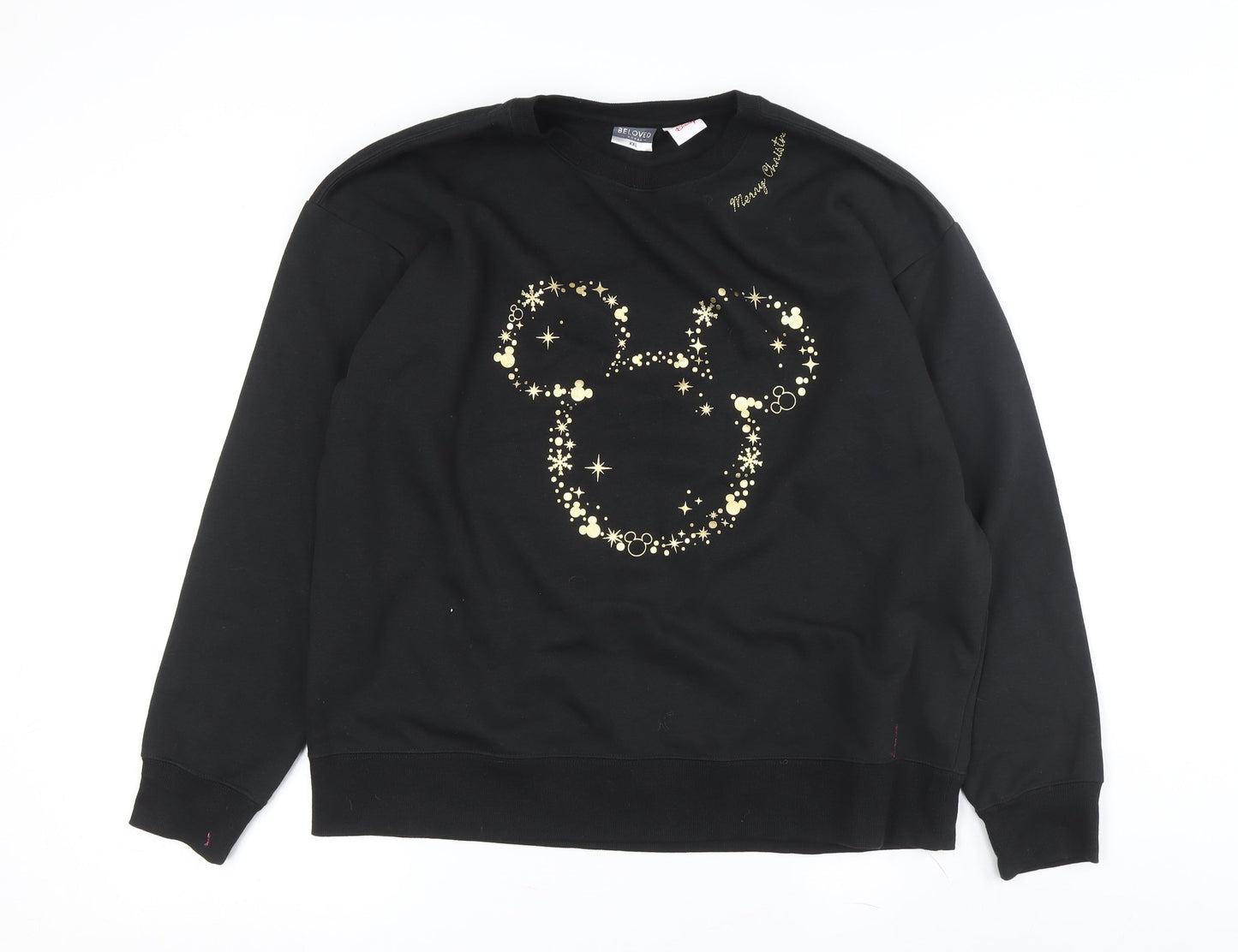 Disney Women's Black 2XL Graphic Pullover Sweatshirt