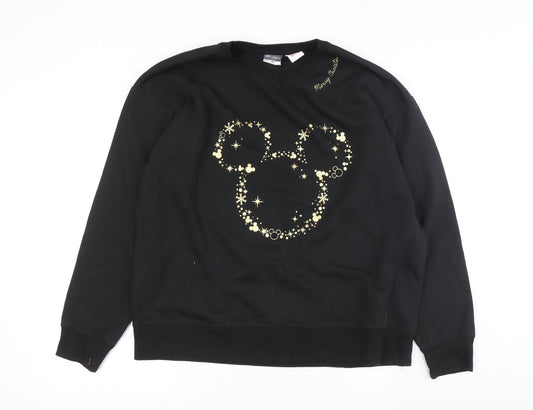 Disney Women's Black 2XL Graphic Pullover Sweatshirt
