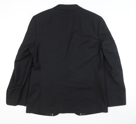 Marks and Spencer Men's Black Suit Jacket Size 42R