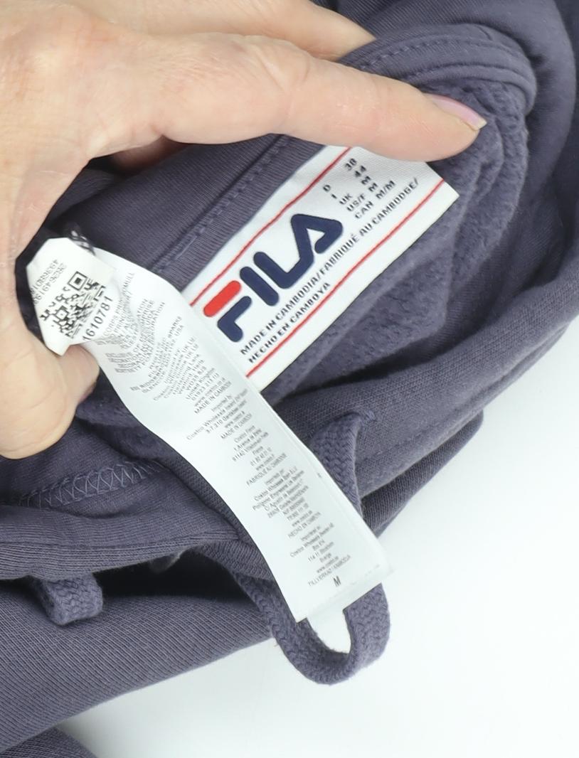 FILA Men's Grey Logo Pullover Hoodie - M