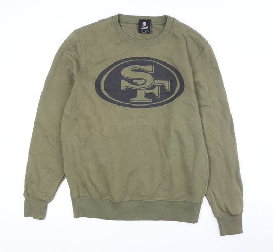 NFL Team Apparel Men's Green Crew Neck Graphic Sweatshirt XL