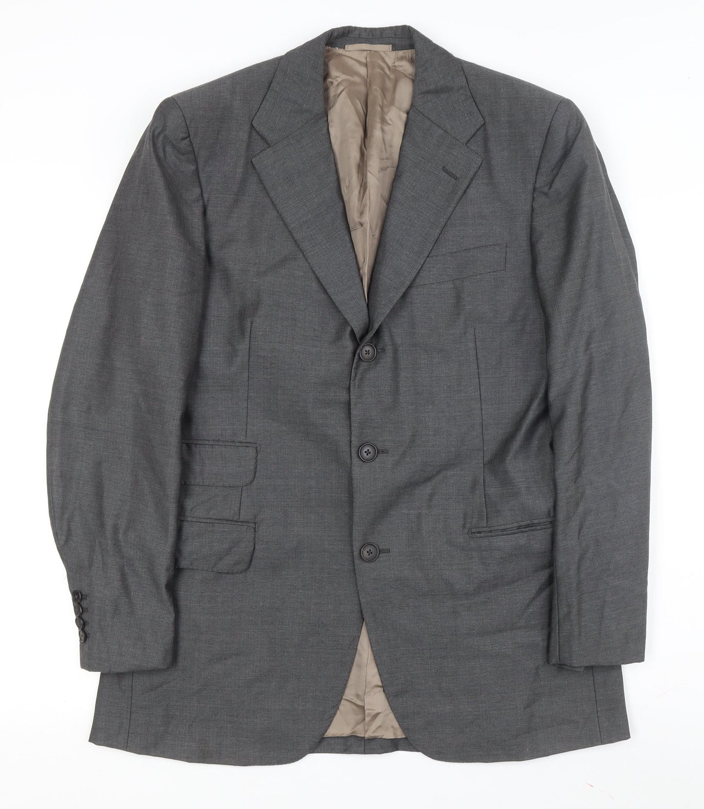 Gieves & Hawkes Men's Grey Blazer Size 38R Wool Formal