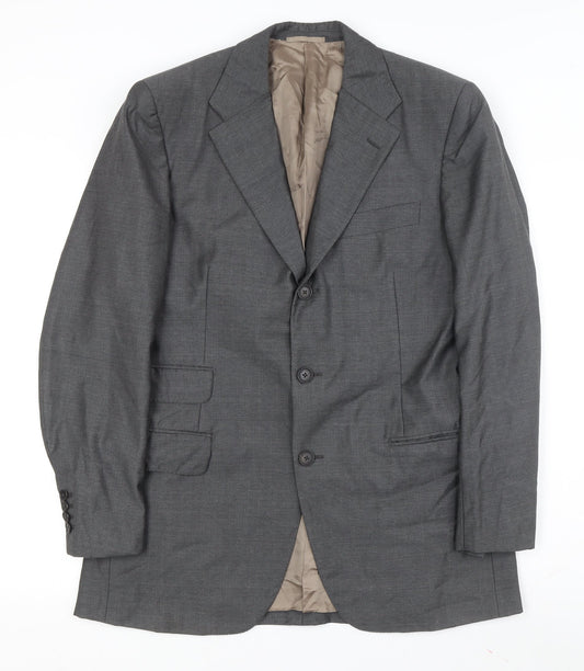 Gieves & Hawkes Men's Grey Blazer Size 38R Wool Formal