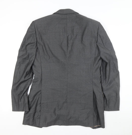 Gieves & Hawkes Men's Grey Blazer Size 38R Wool Formal