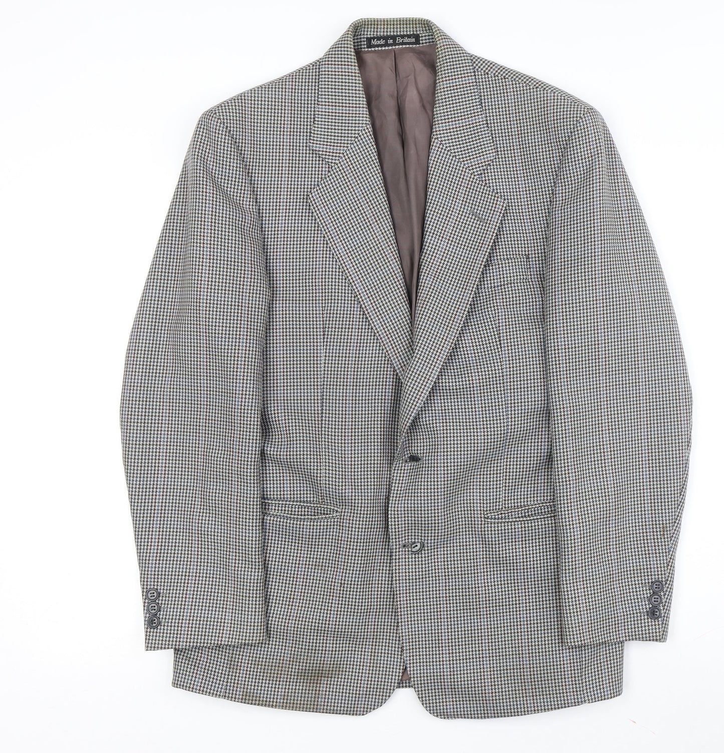 Brook Taverner Men's Grey Check Blazer, Size 38, Good Condition
