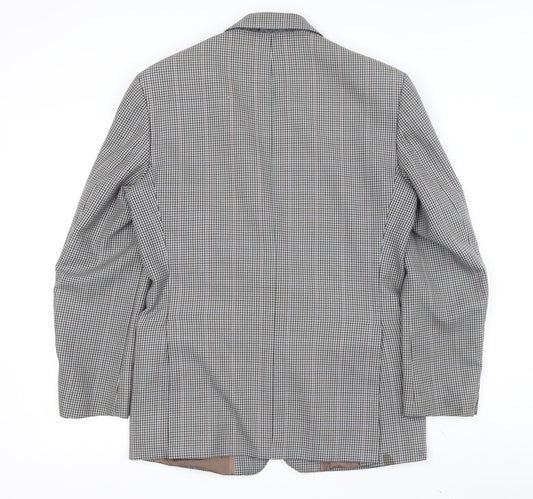 Brook Taverner Men's Grey Check Blazer, Size 38, Good Condition