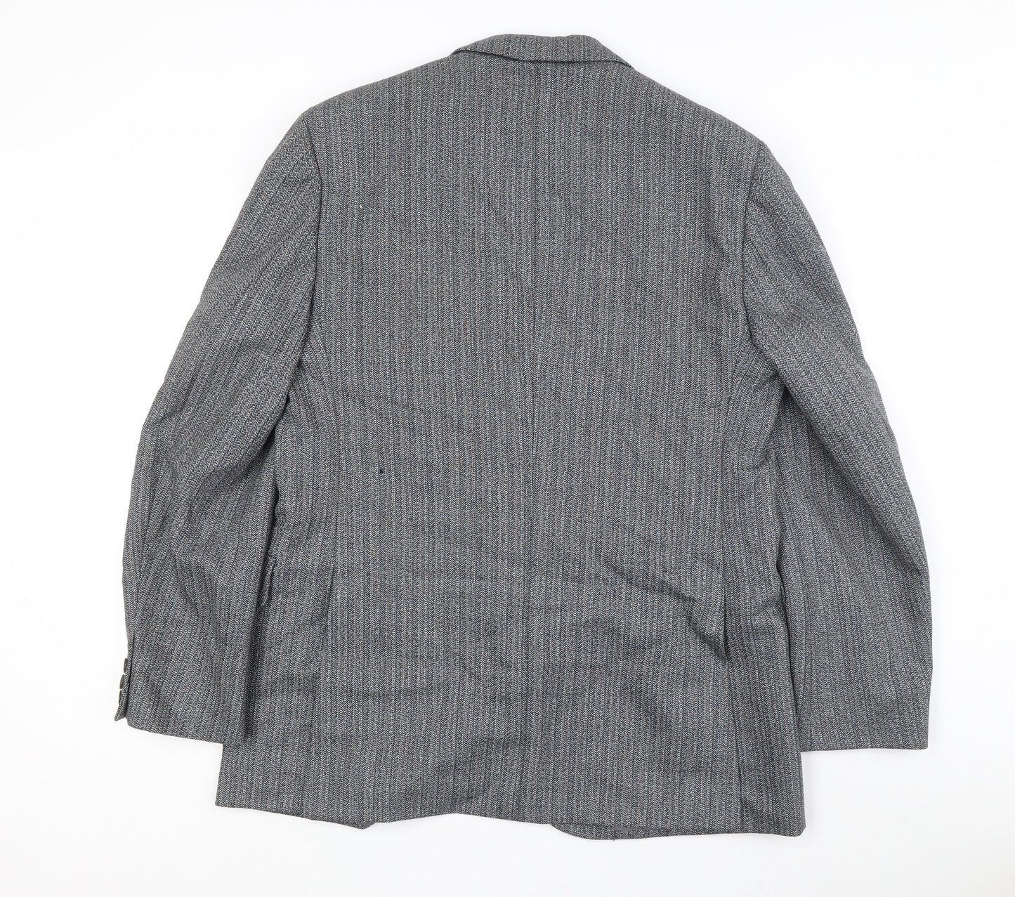 Chester Barrie Men's Grey Herringbone Blazer Size 44R