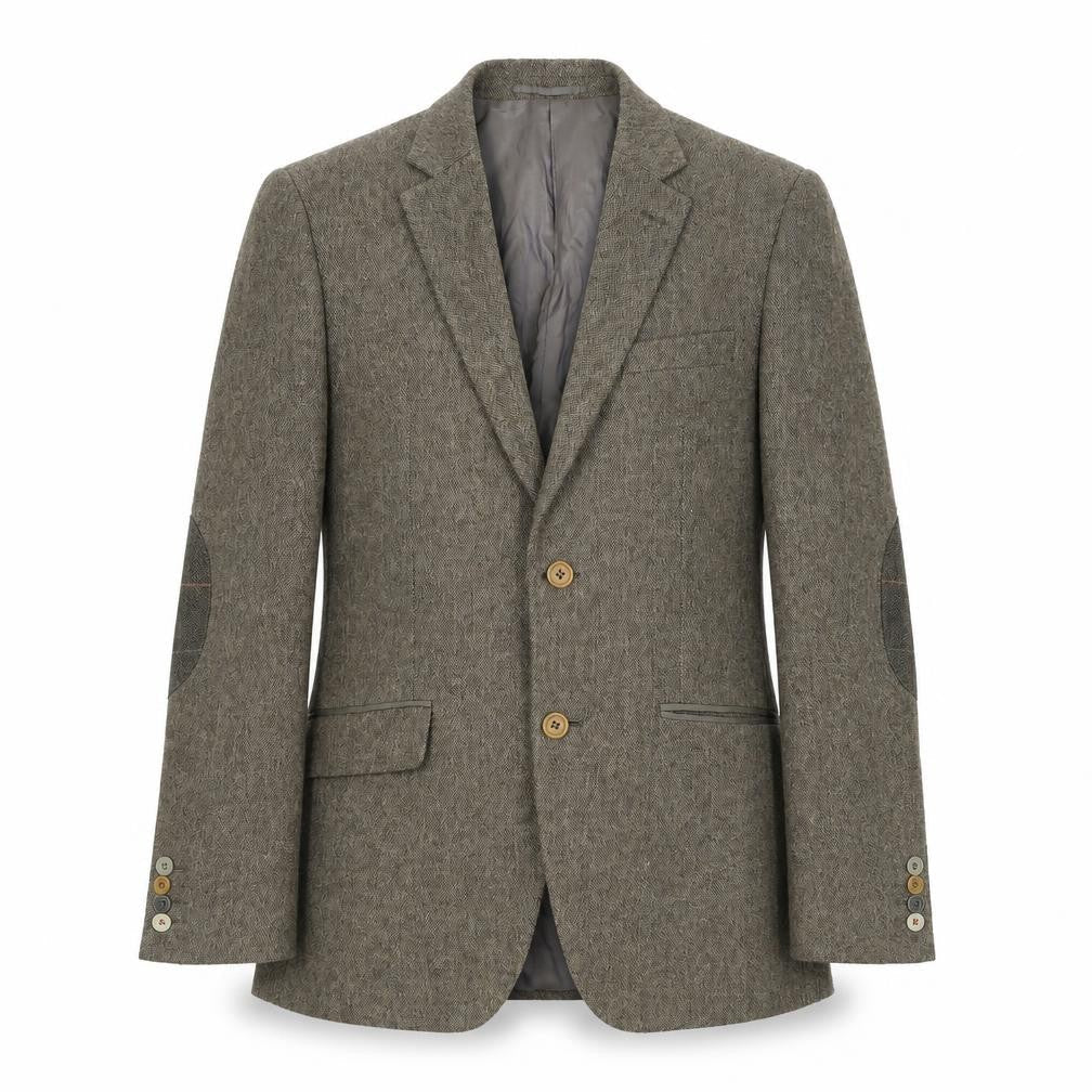 Mens 40 Chest  Feraud Brown Two-Button Blazer