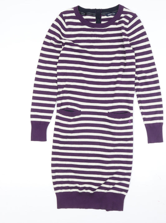 Henri Lloyd Striped Women's Purple XS Knit Jumper Dress