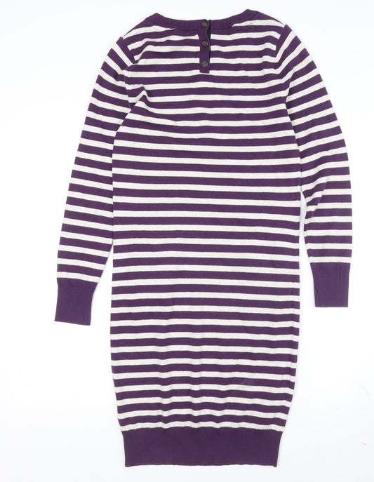 Henri Lloyd Striped Women's Purple XS Knit Jumper Dress
