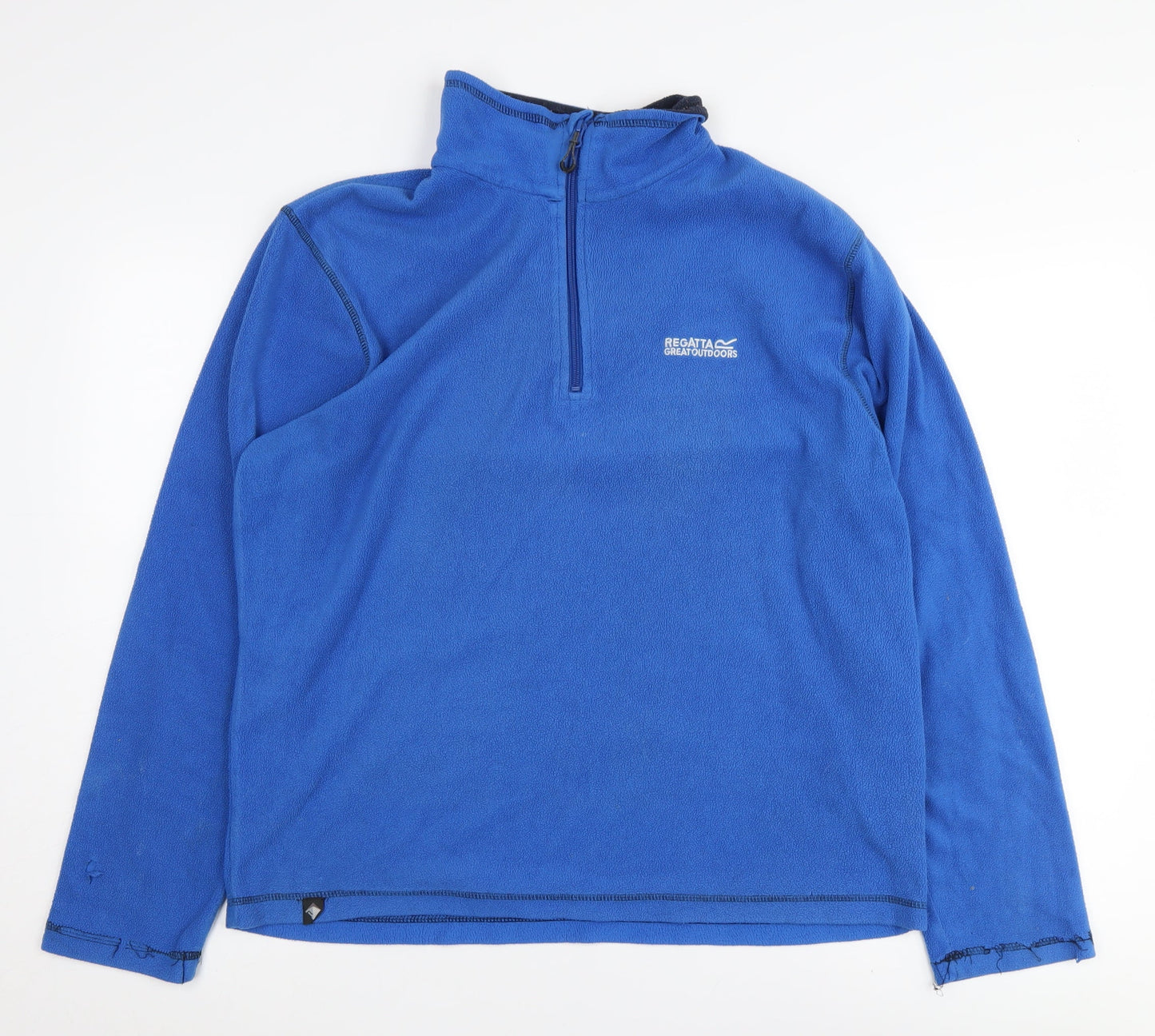 Regatta Men's Blue 1/4 Zip Fleece Sweatshirt, Size L