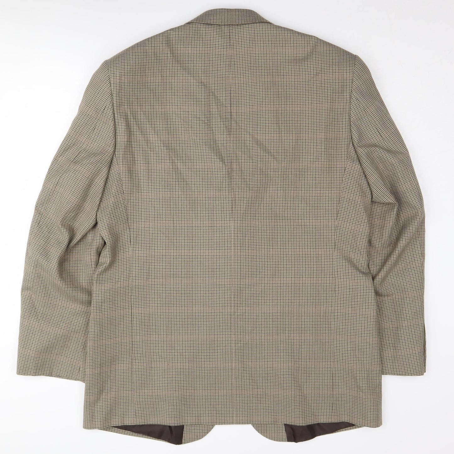 Marks and Spencer Men's Grey Check Blazer, Size 44L