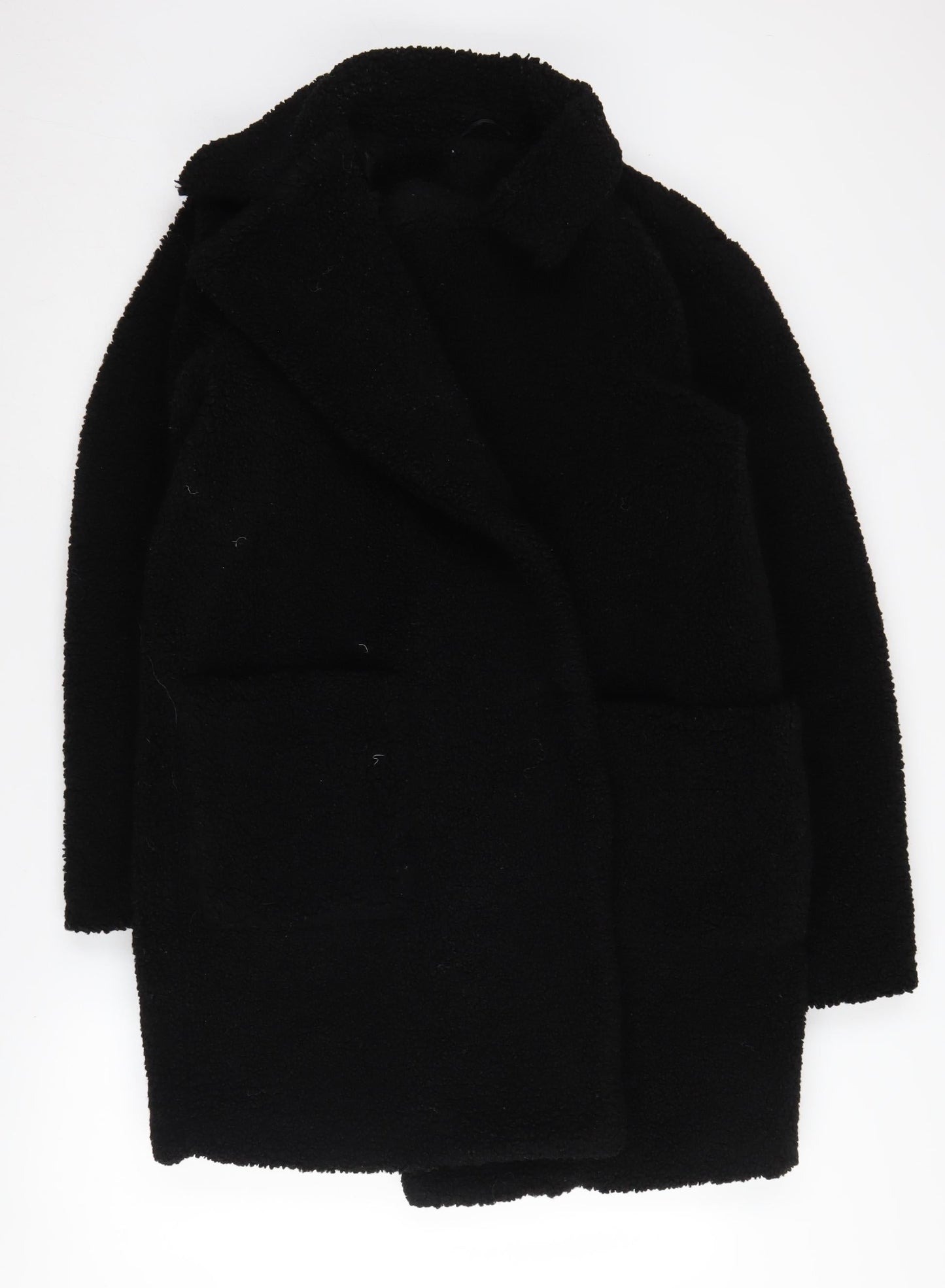 New Look Women's Black Polyester Overcoat Size 12