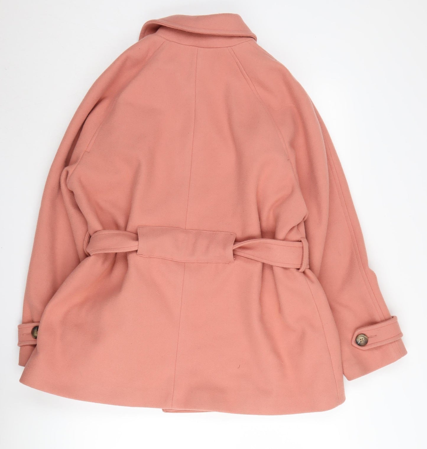 Next Women's Pink Belted Pea Coat Size 16