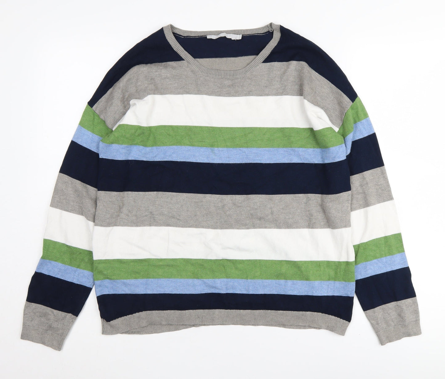 Pebble Bay Women's Multicoloured Striped Pullover Jumper 12