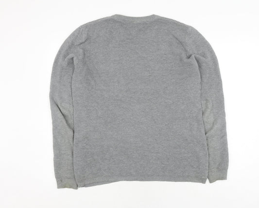 DR DENIM Men's Grey Pullover Jumper - Small, Casual