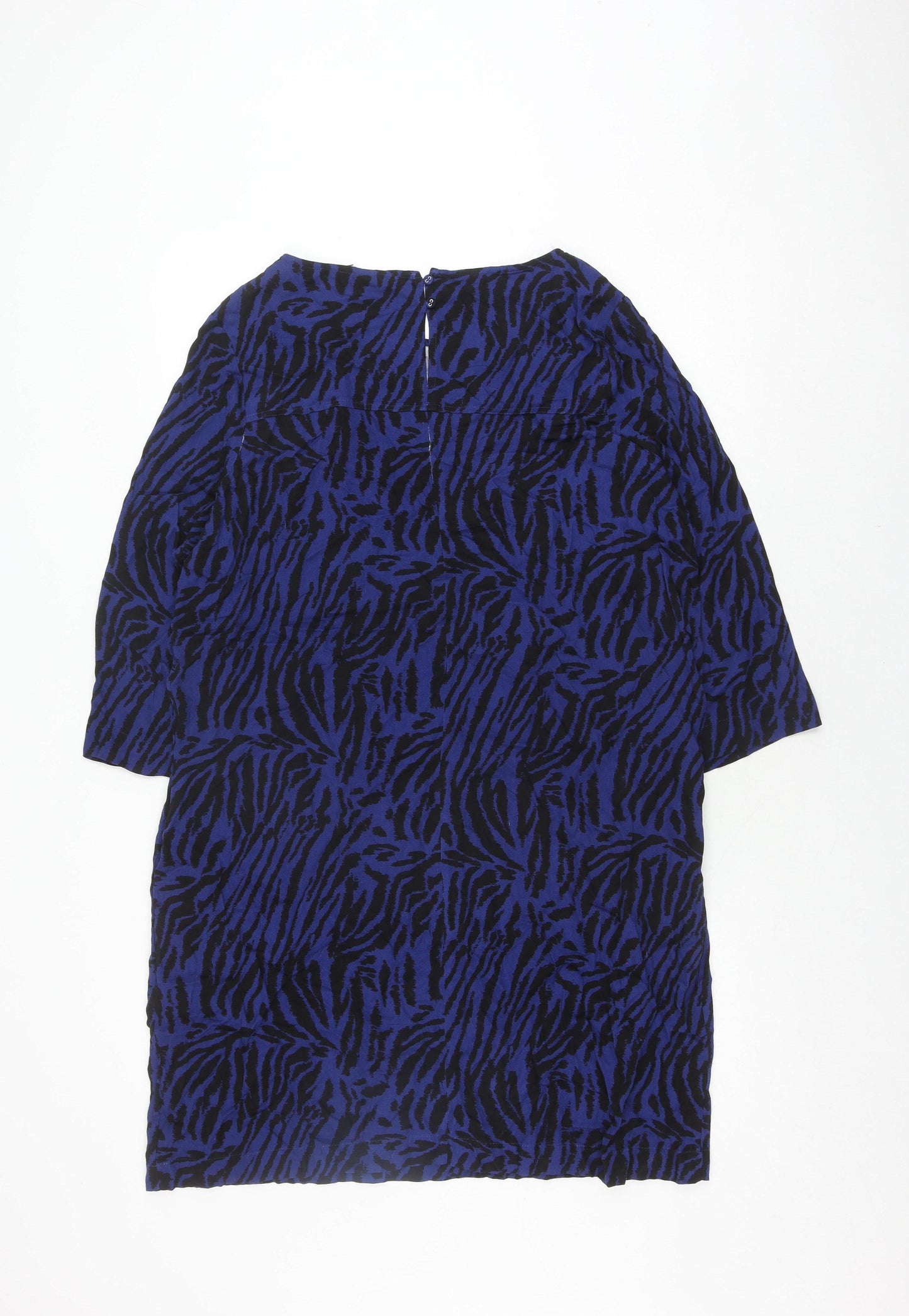 Marks and Spencer Women's Blue Print Dress Size 16