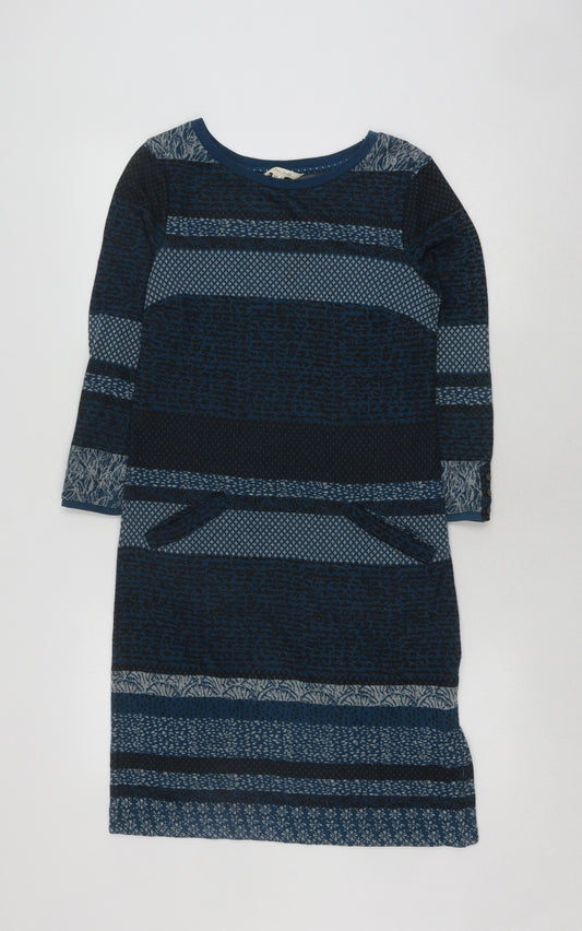White Stuff Women's Blue Knit Dress Size 8