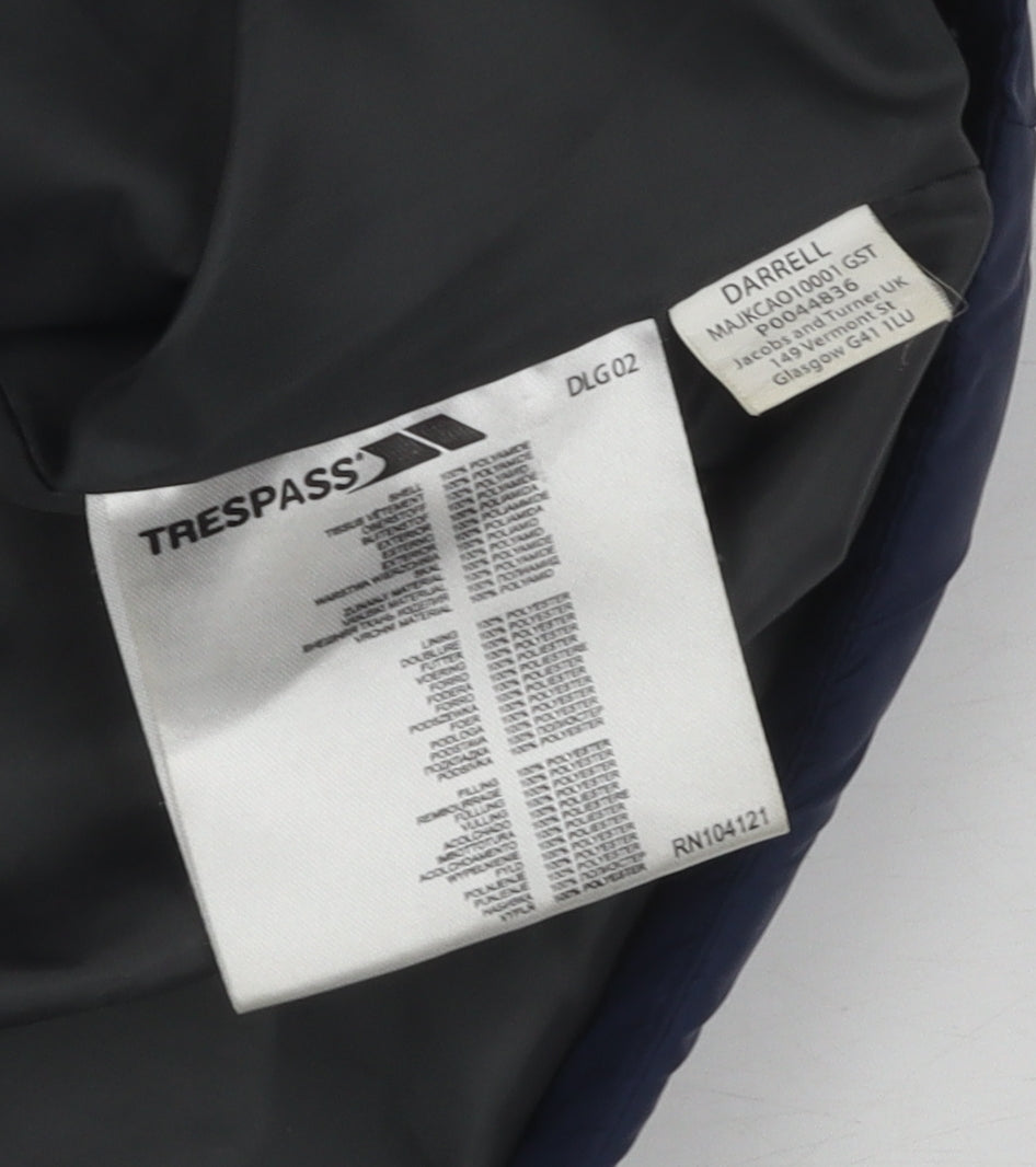 Trespass Men’s Blue Puffer Jacket M Casual Winter