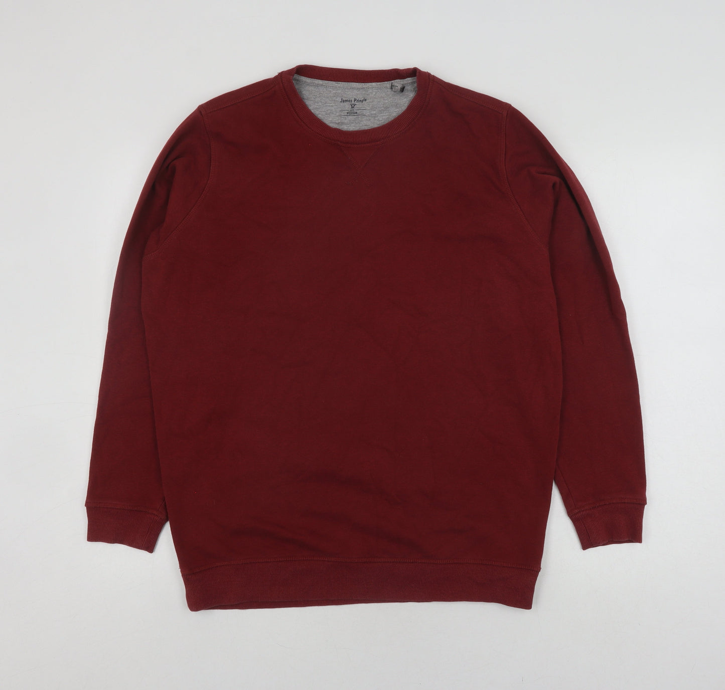 Unisex Adults UK M Regular James Pringle Red Pullover Sweatshirt