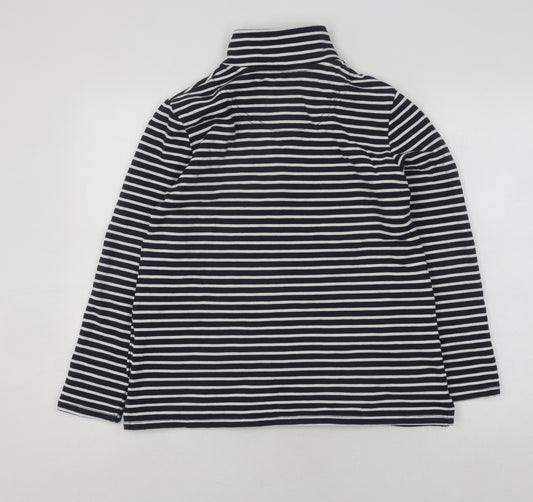 Joules Women's Navy Striped Pullover Hoodie, Size UK 8