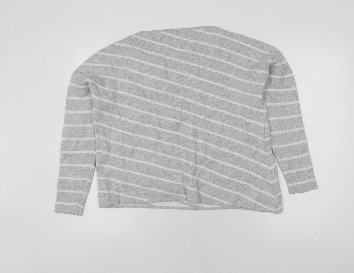 Mint Velvet Women's Grey Striped Pullover Jumper, Size 16