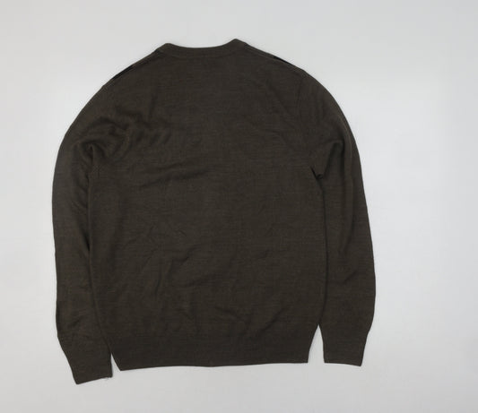 Dockers Men's Green Argyle Pullover Jumper