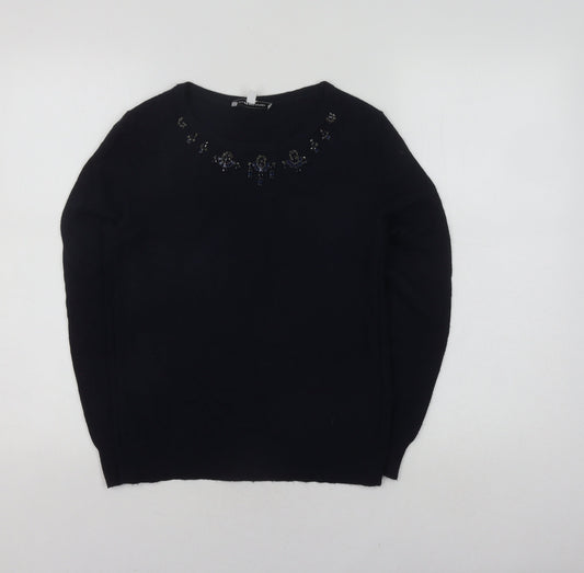 Fenn Wright Manson Women's Black Beaded Pullover, S