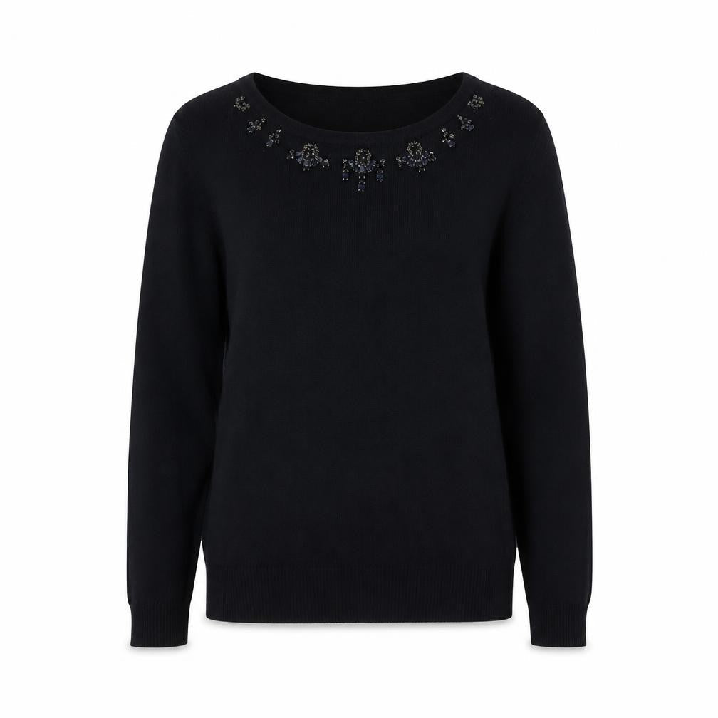 Womens UK S Regular Fenn Wright Manson Black Pullover
