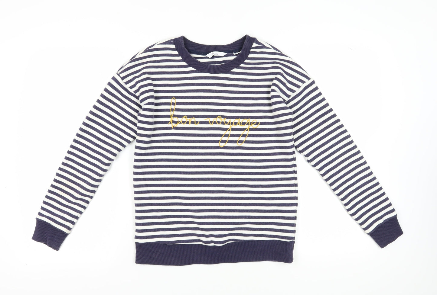 Next Women's Multicoloured Striped Pullover Sweatshirt Size 6