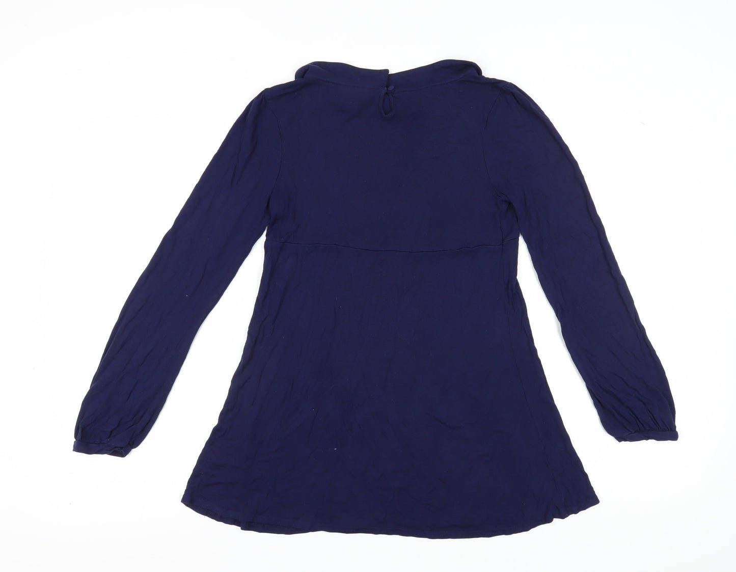 Topshop Women's Blue Collared Tunic Blouse Size 12