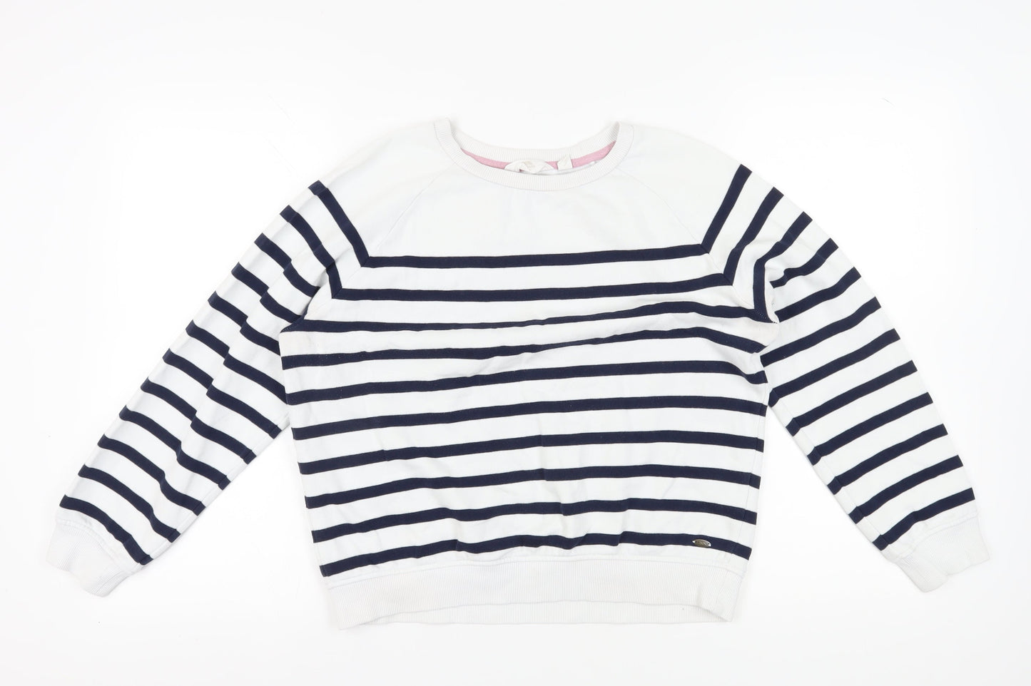 Trespass Women's White Striped Pullover Sweatshirt M