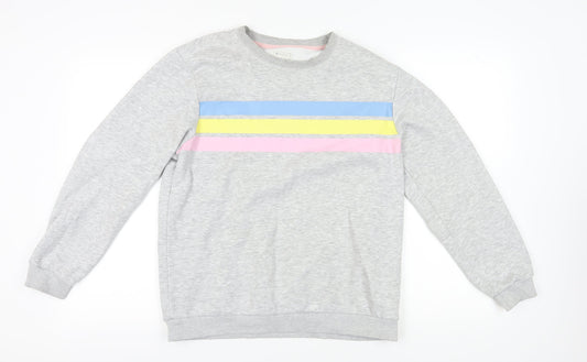 Mountain Warehouse Grey Striped Sweatshirt Unisex Adult Size 16