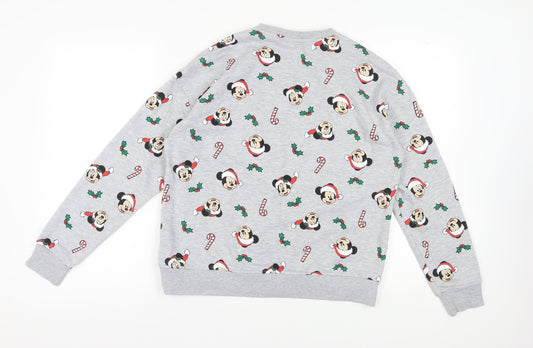 Disney Unisex Adults Grey Christmas Sweatshirt Size 10/12
