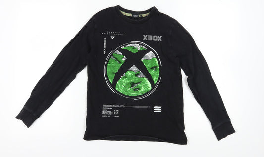 Next Boys Xbox Black Long Sleeve Graphic T-Shirt 11 Years