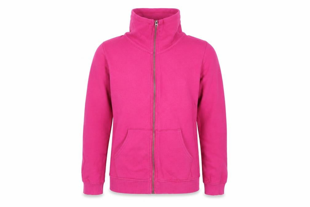 Front view of H&M girls’ pink full zip sweatshirt 13-14 years casual