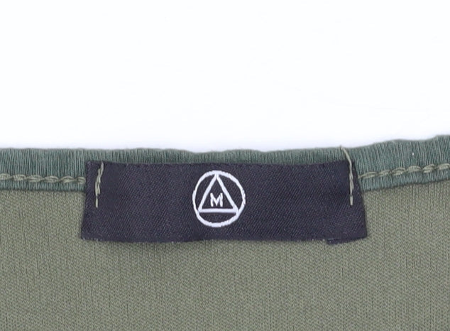 Missguided Womens Green Cropped Blouse 8 Casual