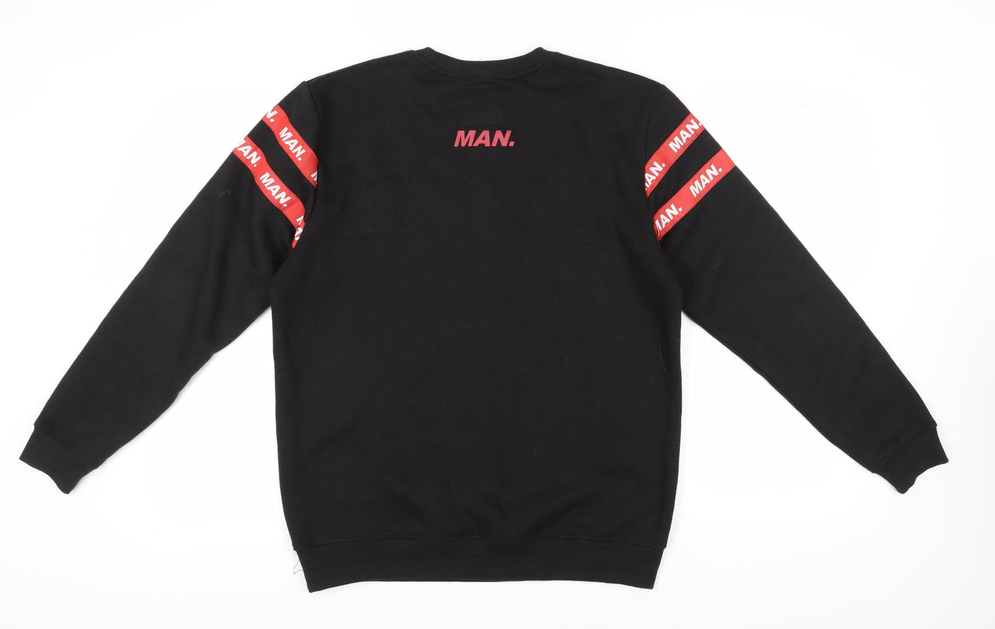 boohooMAN Men's Black Pullover Sweatshirt M