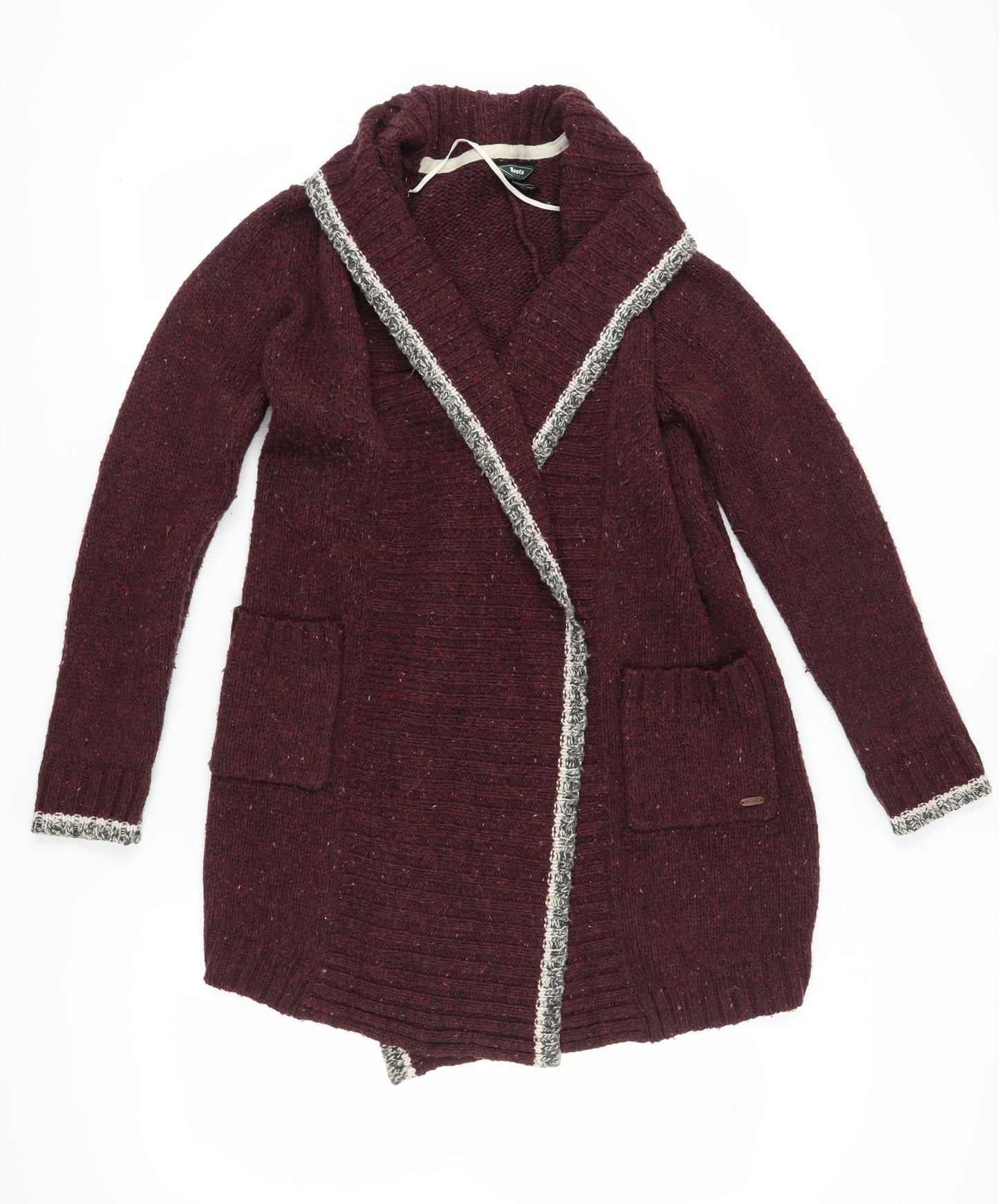 Roots Women's Red Shawl Cardigan Size S