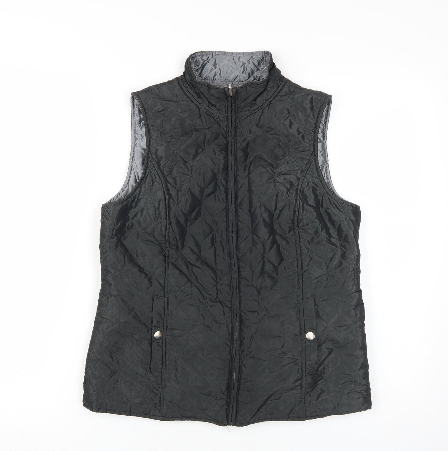 Dash Women's Black Quilted Waistcoat Size 10