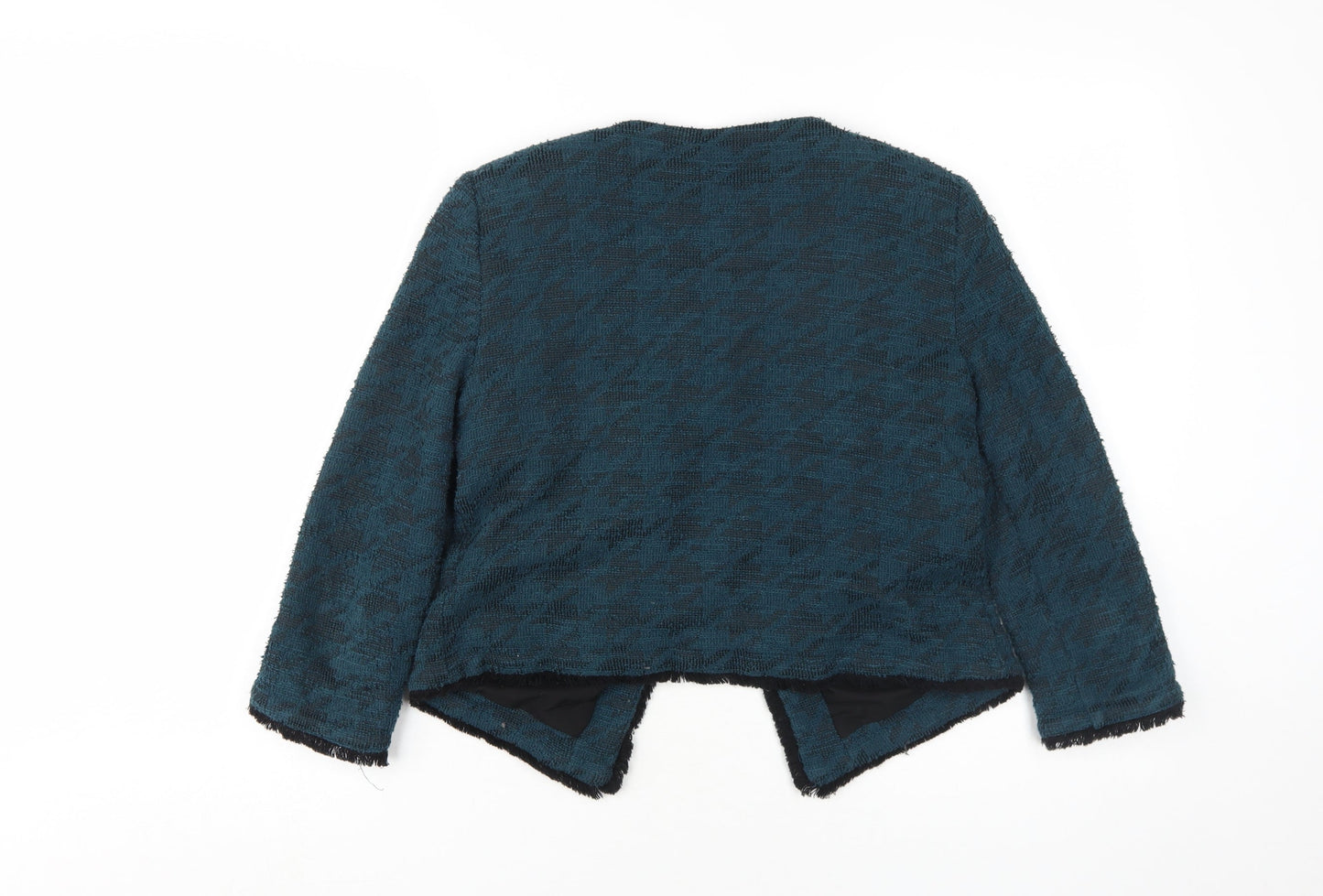 Marks and Spencer Women’s Teal Tweed Jacket Size 8