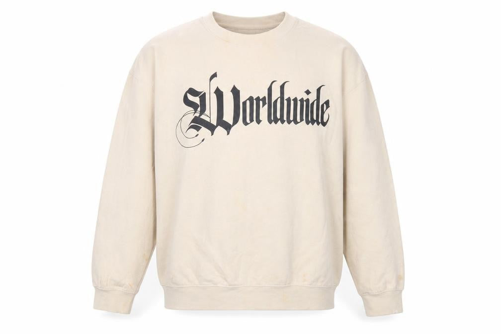 Front view of boohooMAN Men's Beige Pullover Sweatshirt M