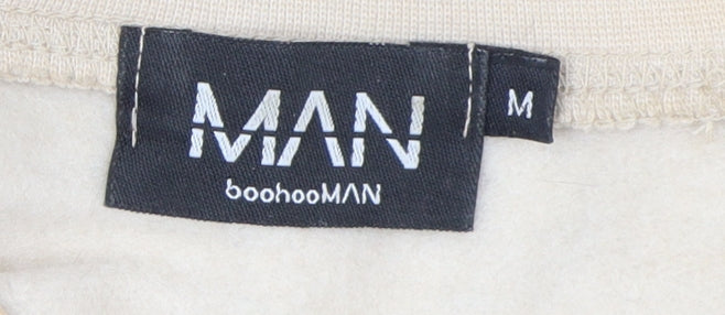 boohooMAN Men's Beige Pullover Sweatshirt M